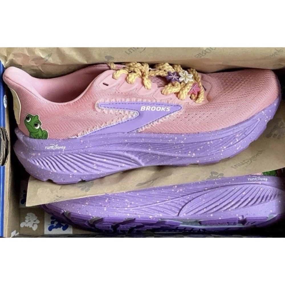 WDW 2026 RunDisney Brooks Ghost 17 Rapunzel Princess Shoes Womans SZ 8.5 Tangled - Picture 8 of 9